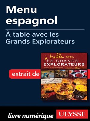 cover image of Menu espagnol--À table avec les Grands Explorateurs